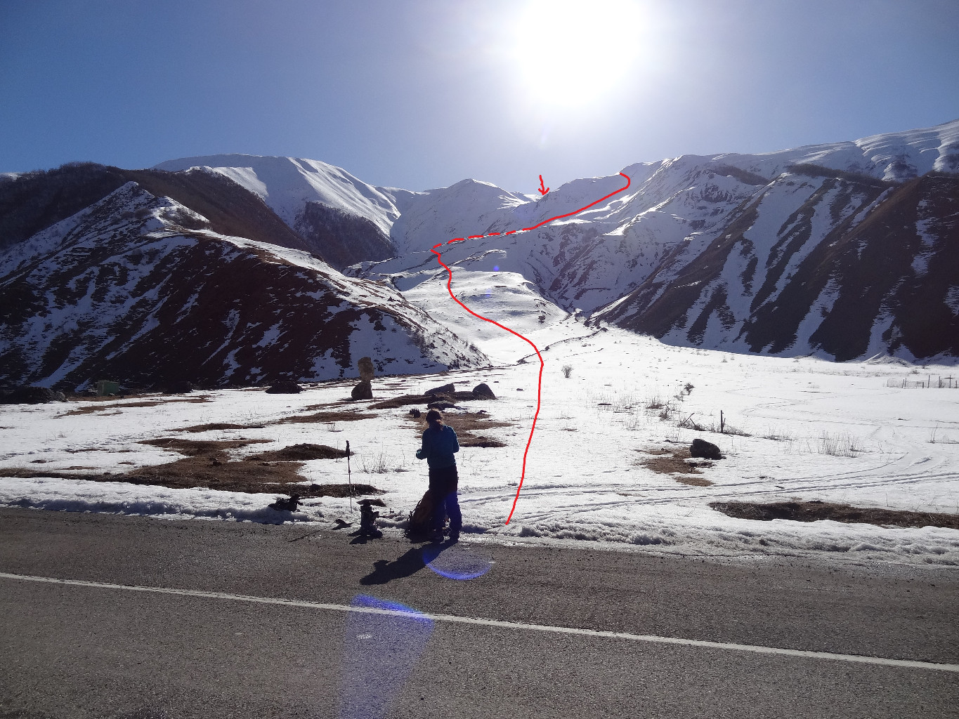 itinéraire Tsiteli Range