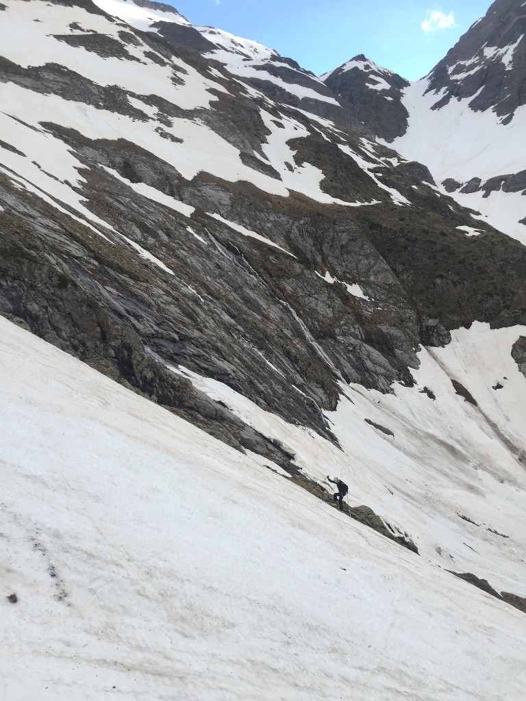 Couloir au pied de la crete du Montferrat
