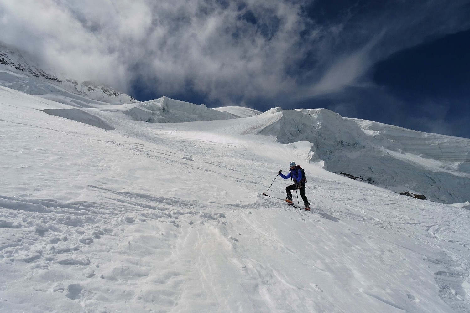 Ski sous les séracs