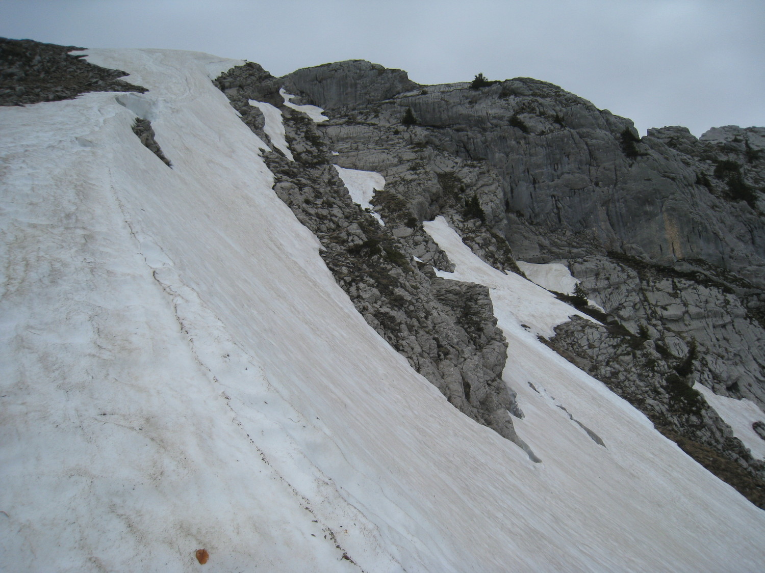couloir Est à la descente du Mt Lachat