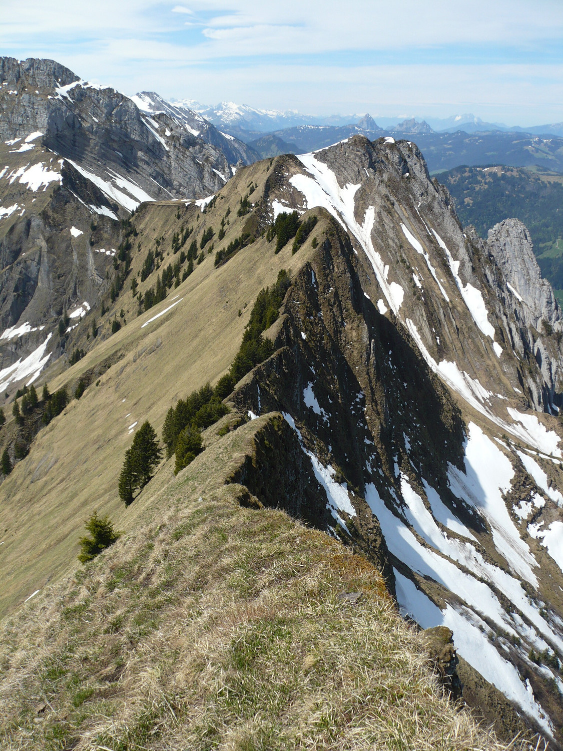 vu de sommet sur les aretes