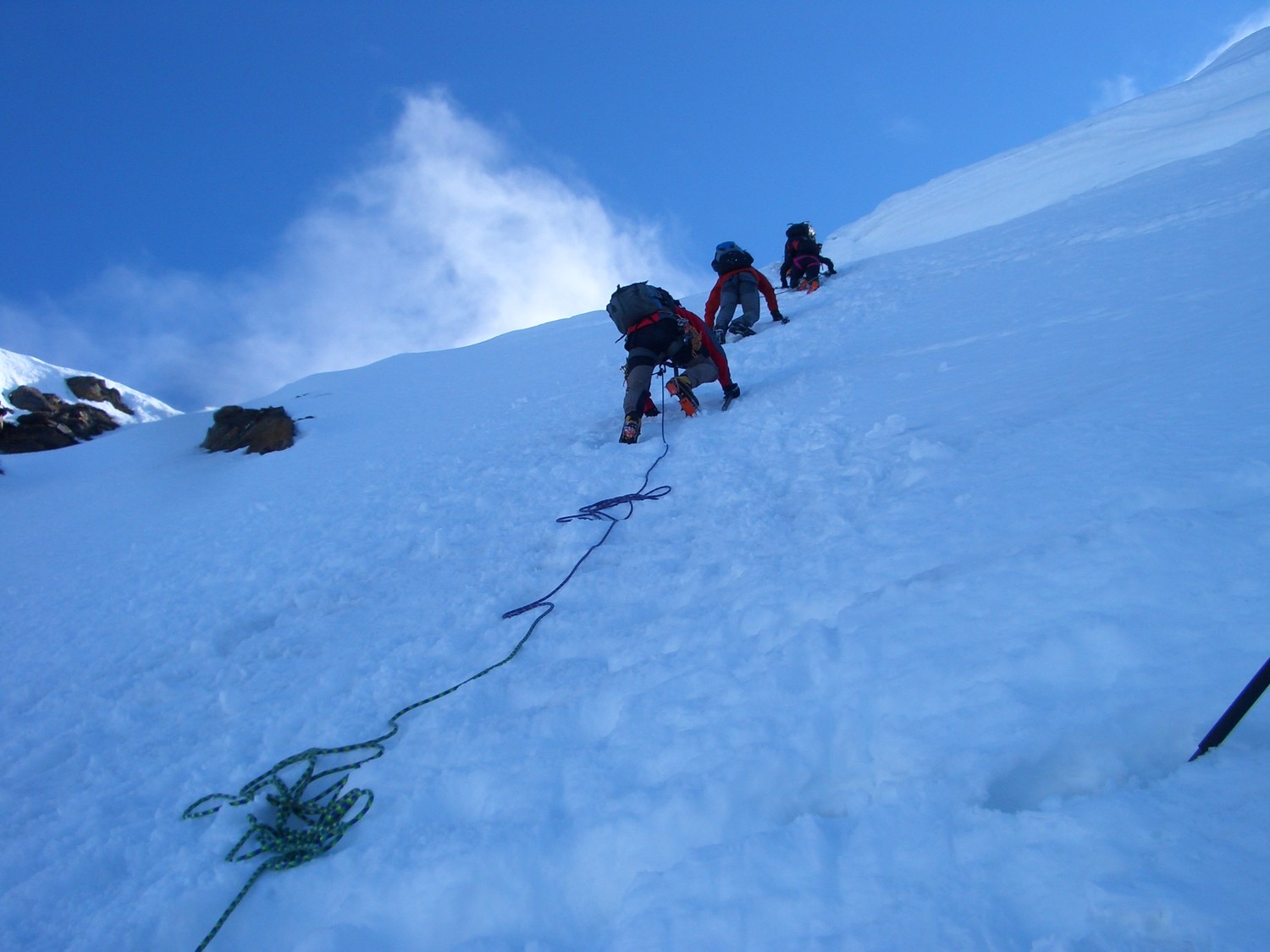 A la descente, la petite pente raide