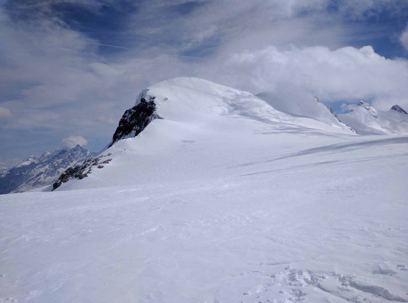 la pente sommitale du Breithorn