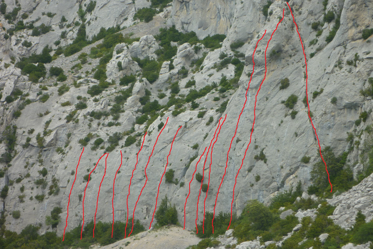 Vingrau-Cade les tracés