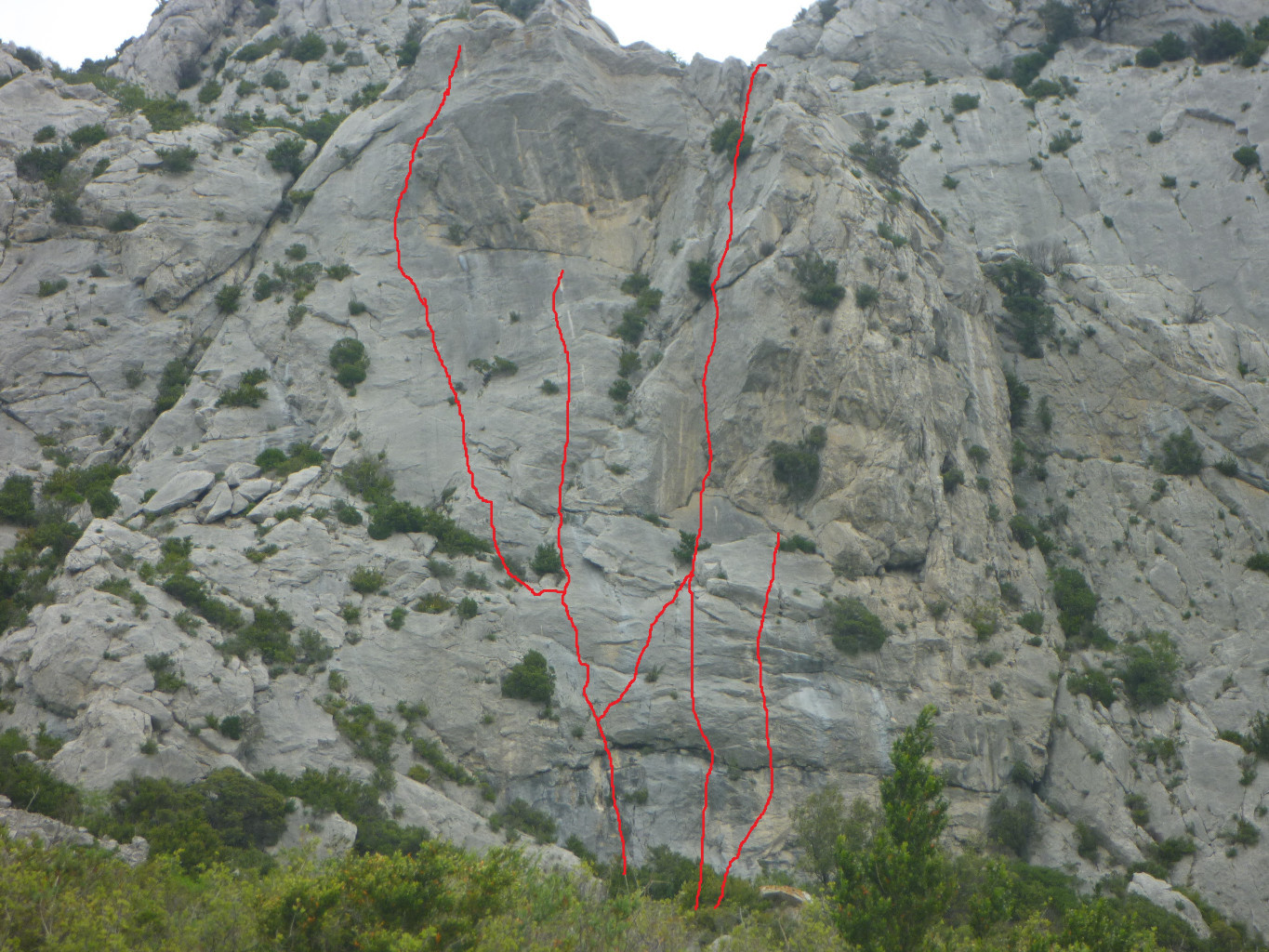 Vingrau : Biribi , les tracés
