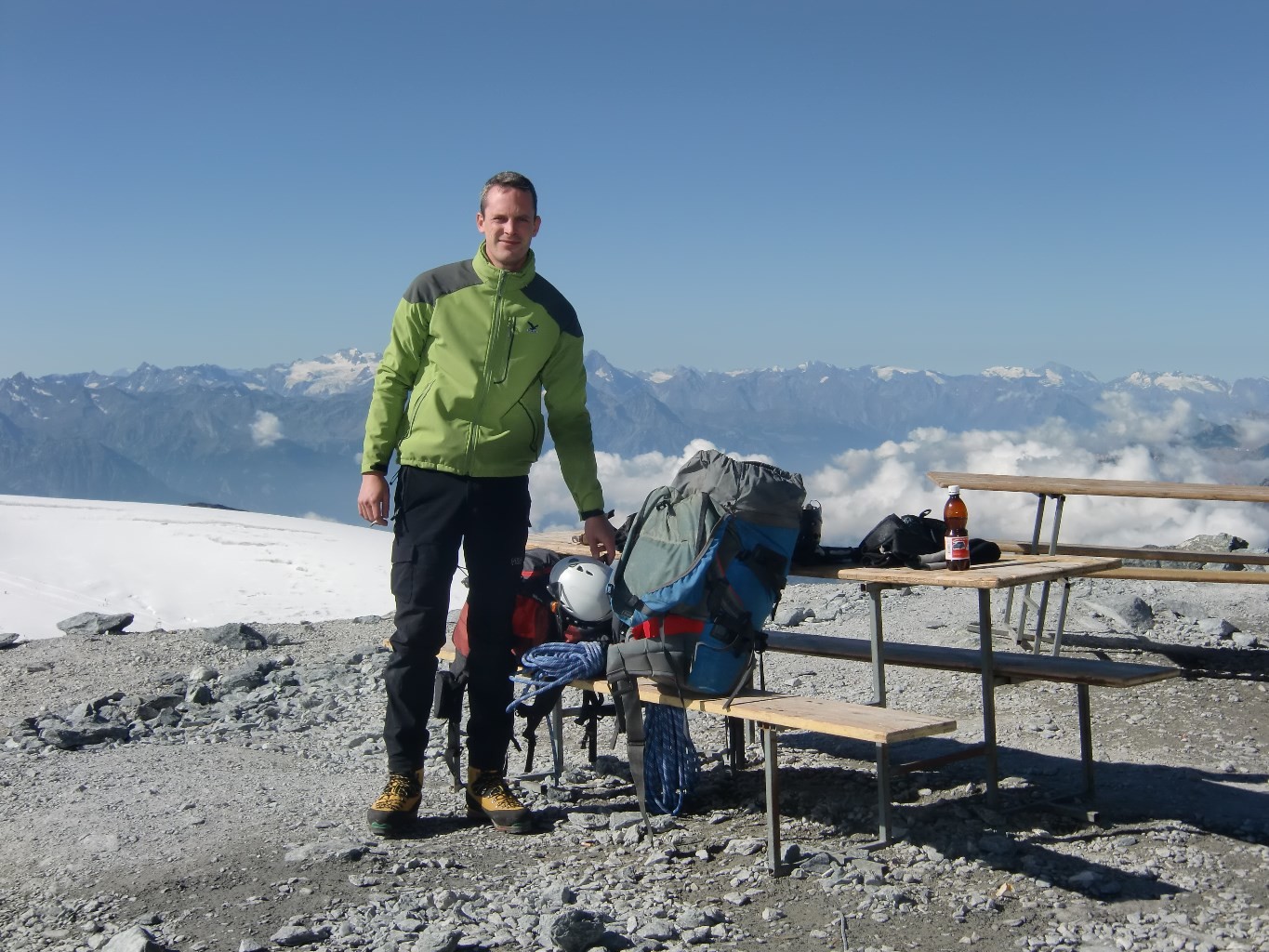 A la sortie du Klein Matterhorn