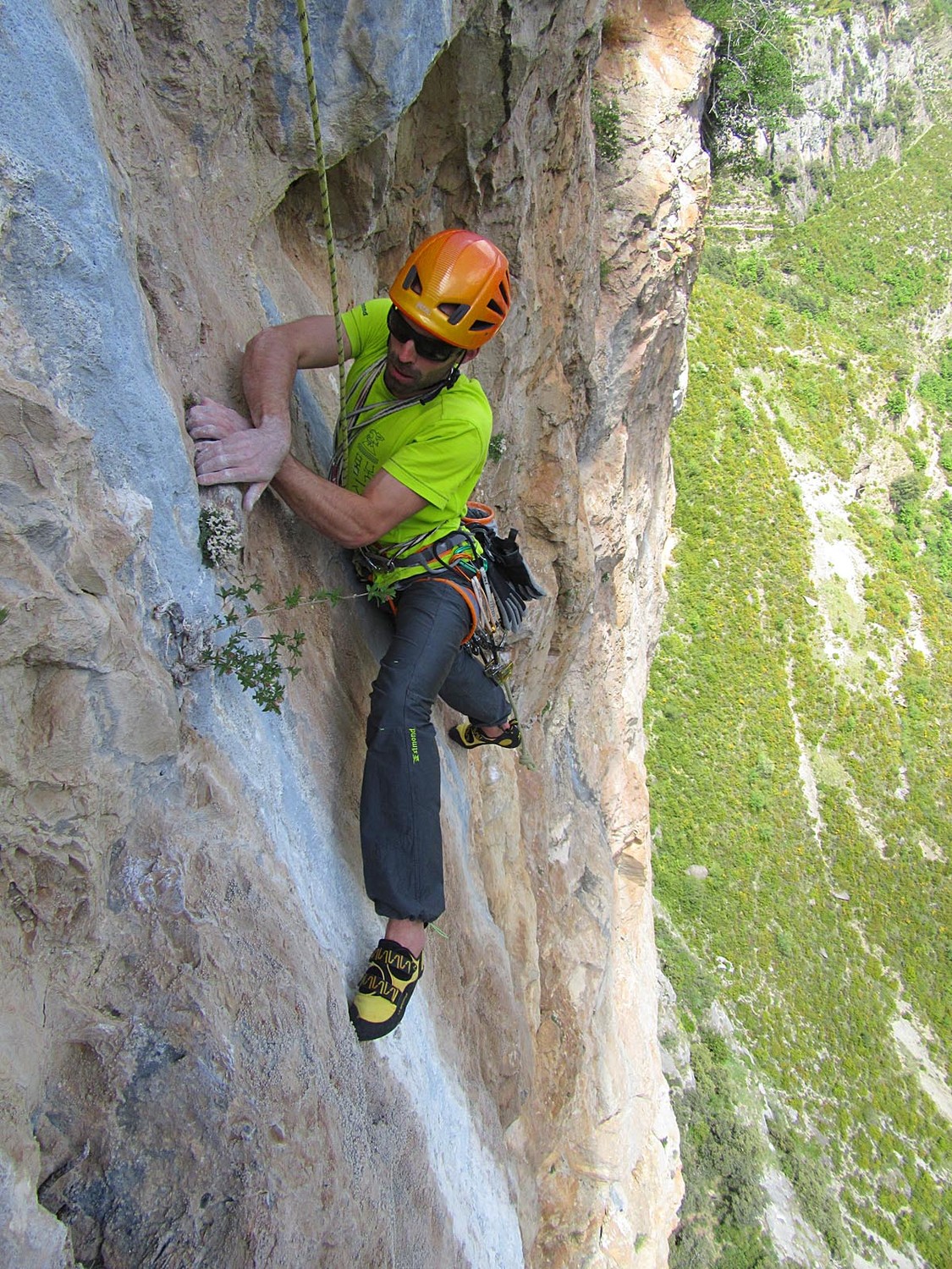 Jean à la sortie du crux (L5)