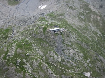refuge vu d'en haut
