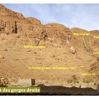 Escalade au Maroc, Todgha Entrée des gorges Au delà des gorges droite