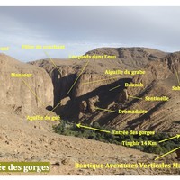 Escalade au Maroc, gorges Todgha Entrée des gorges (topo-9)