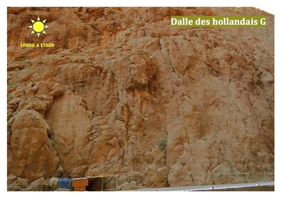Escalade au Maroc, gorges Todgha Secteur Dalle des Hollandais G Escalade au Maroc, gorges Todgha Secteur Dalle des Hollandais G