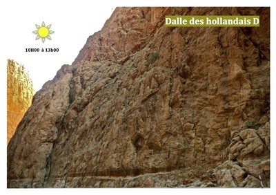 Escalade au Maroc, gorges Todgha Secteur Dalle des Hollandais D Escalade au Maroc, gorges Todgha Secteur Dalle des Hollandais D