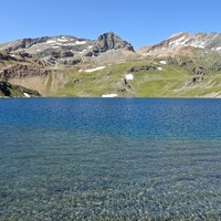 Lac Rosset le mont Taou Blanc en fond à droite