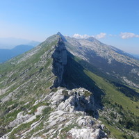 Col vert vu de l'arête du Cornafion