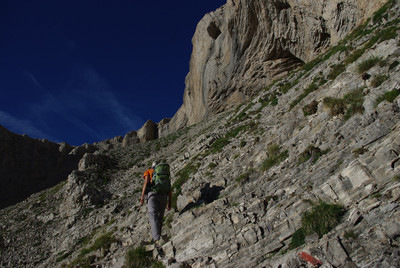 Dans le pierrier de la Combe du Petit Obiou
