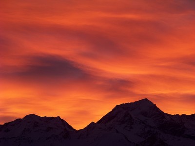 Mont Pourri flamboyant. Mont Pourri flamboyant.