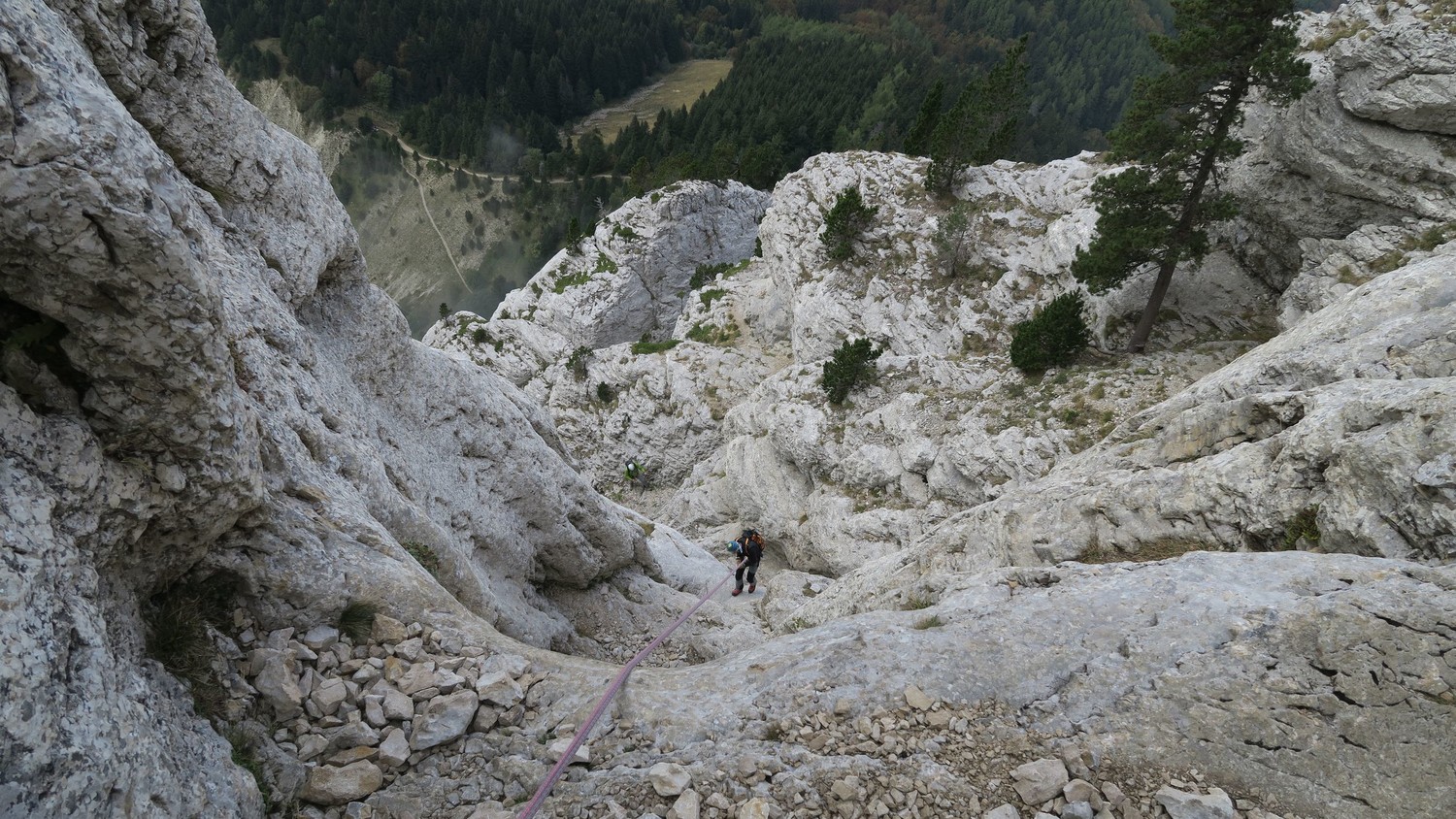 Mt Aiguille - Premier rappel
