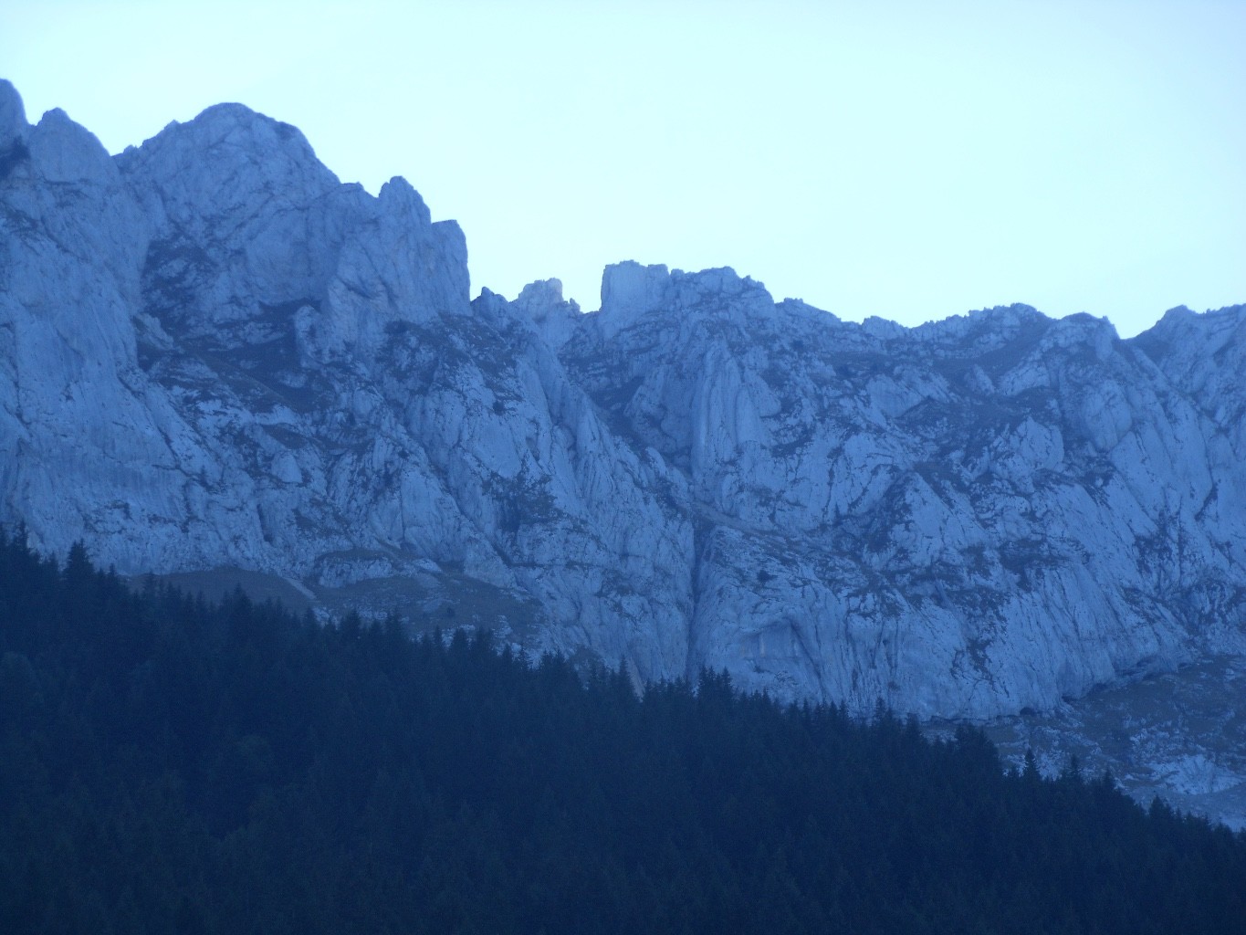 Couloir de la double breche, bien visible sur l'approche