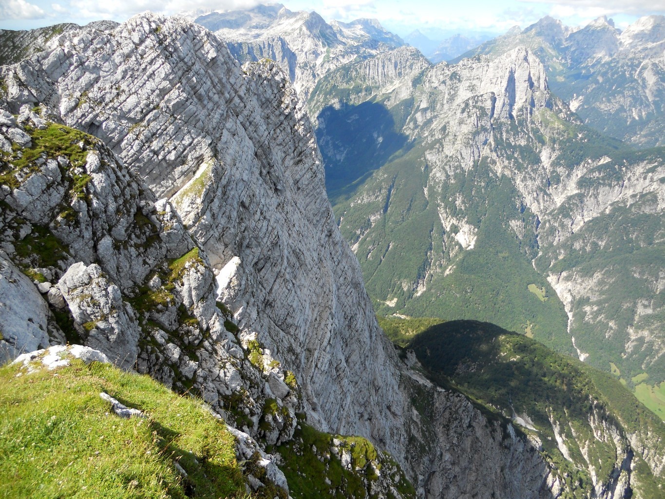 Face N du Oblica vue depuis Vrh Rup