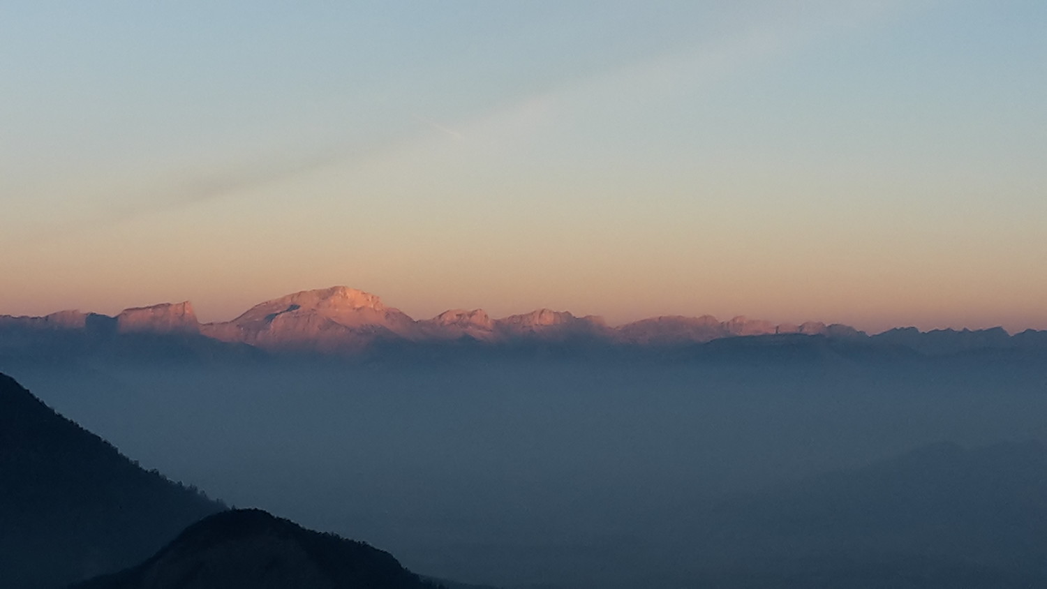 Lever de soleil sur le Vercors