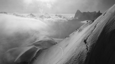 vue depuis l'aiguille du midi vue depuis l'aiguille du midi