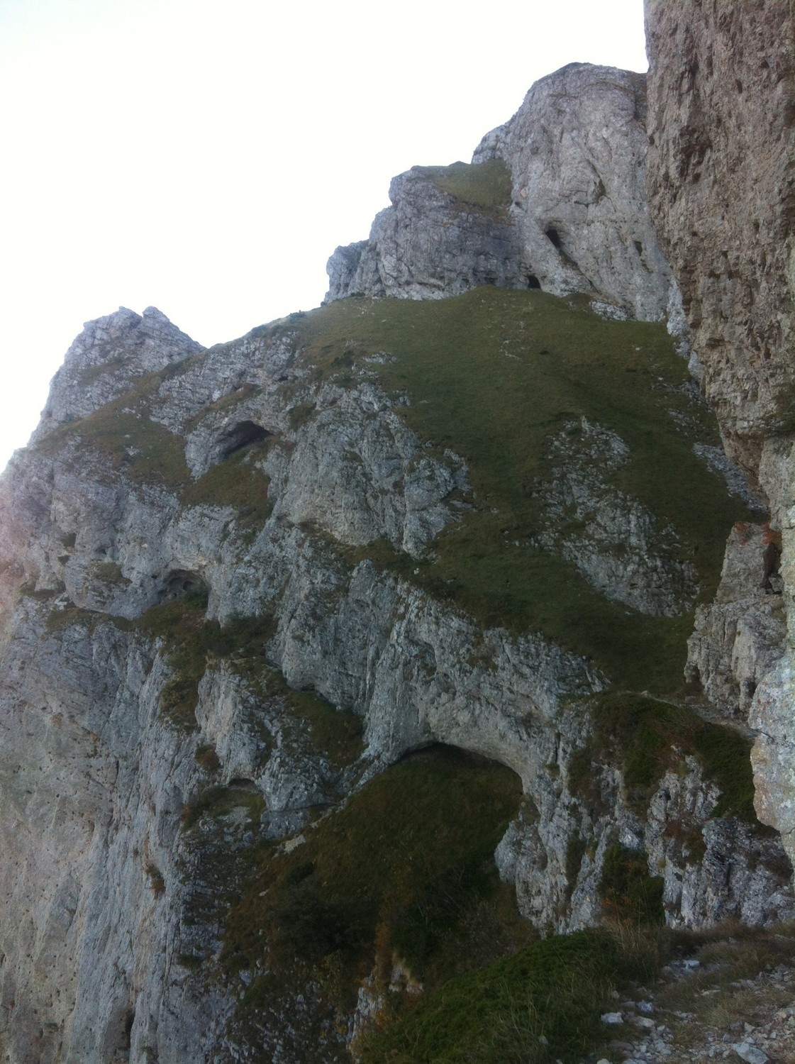 Vue du sommet et des pentes de descente