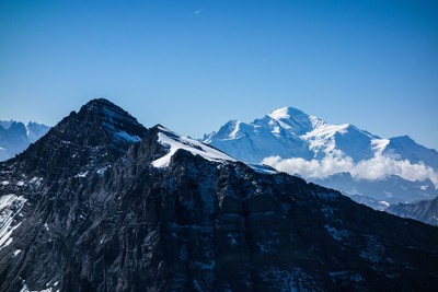 Mont Blanc et Tour Salière depuis la Haute Cîme. Mont Blanc et Tour Salière depuis la Haute Cîme.