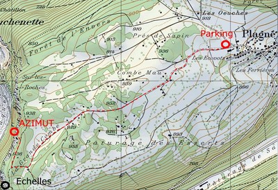 Accès au secteur AZIMUT à Plagne