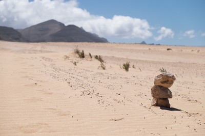 Dans le désert de Fuerteventura Dans le désert de Fuerteventura