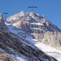 itinéraire de montée: vu depuis le Col de Péas