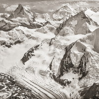 Cervin et Dent Blanche par Edouard Schweitzer (Spelterini) vers 1900