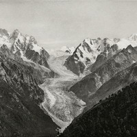 Karagom - Glacier Karagom - Burdjula par Vittorio Sella 1890