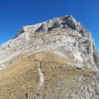 Descente de la Grande Moucherolle vue du Col