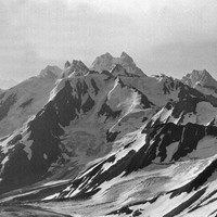 Ushba vu de l'Elbrus par Vittorio Sella XIXe