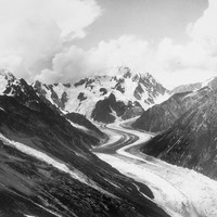 Chkhara E, glacier Dykh-Su,  par Vittorio Sella 1890