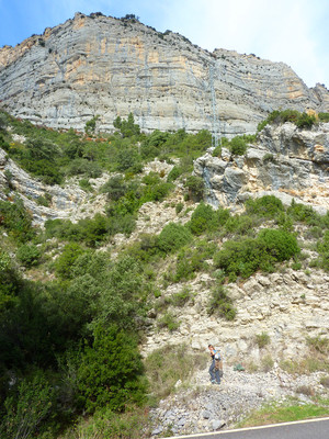 Départ du ravin d'approche de la Paret Bucòlica Départ du ravin d'approche de la Paret Bucòlica