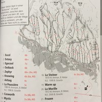 Topo secteur "La Steiner" au Schilt, Jura Suisse.