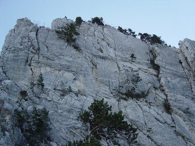 Vue de la partie supérieure de la "Face Sud" Vue de la partie supérieure de la "Face Sud"