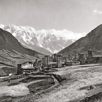 Chkhara vu d'Ushkul par Vittorio Sella