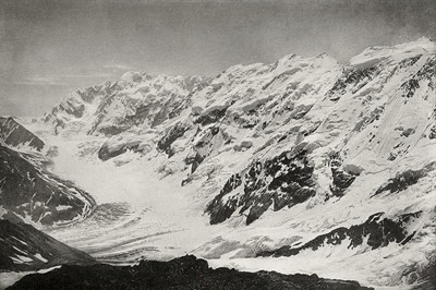 Chkhara et glacier Bezengi par Vittorio Sella Chkhara et glacier Bezengi par Vittorio Sella