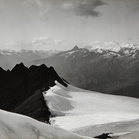 Elbrus et Dongusurum vus du Mont Leila par Vittorio Sella1889