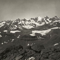 Ushba vu de l'Elbrus par Vittorio Sella 1889