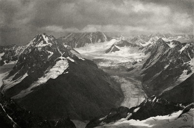 Tiktengen et glacier Kitlog par Vittorio Sella Tiktengen et glacier Kitlog par Vittorio Sella