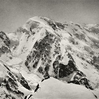 Chkhara vu du col Dykhsu par Vittorio Sella 1889
