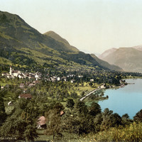 Sachseln - lac de Sarnen en 1900 par Photoglob N°0000008519