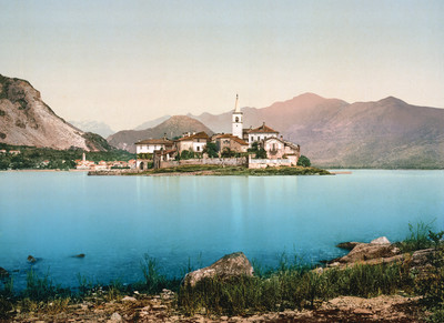 Lac Majeur - Isola Pescatori en 1900 par Photoglob N°0000006097