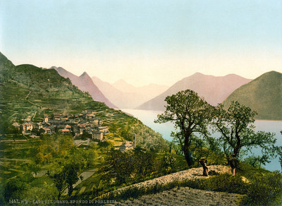 Lac de Lugano - Porlezza en 1900 par Photoglob N°0000001457
