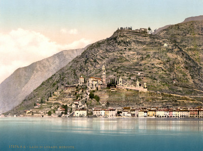 Lac de Lugano - Morcote en 1900 par Photoglob N°0000017576 Lac de Lugano - Morcote en 1900 par Photoglob N°0000017576