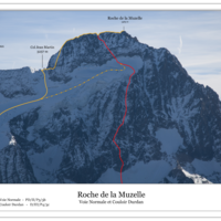 Roche de la Muzelle: Voie normale et Couloir Durdan