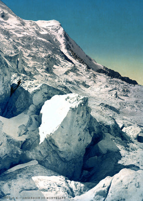 Glacier des Bossons, Aiguille du Goûter en 1900 par Photoglob N°0000001306